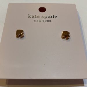Kate Spade Signature Spade Mini Rose Gold studs.